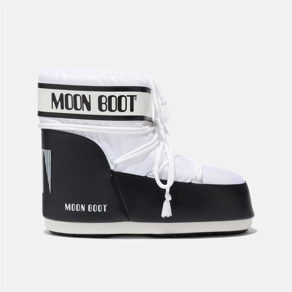 Moon Boot Black and White Winter Boots - Picture 1 of 13